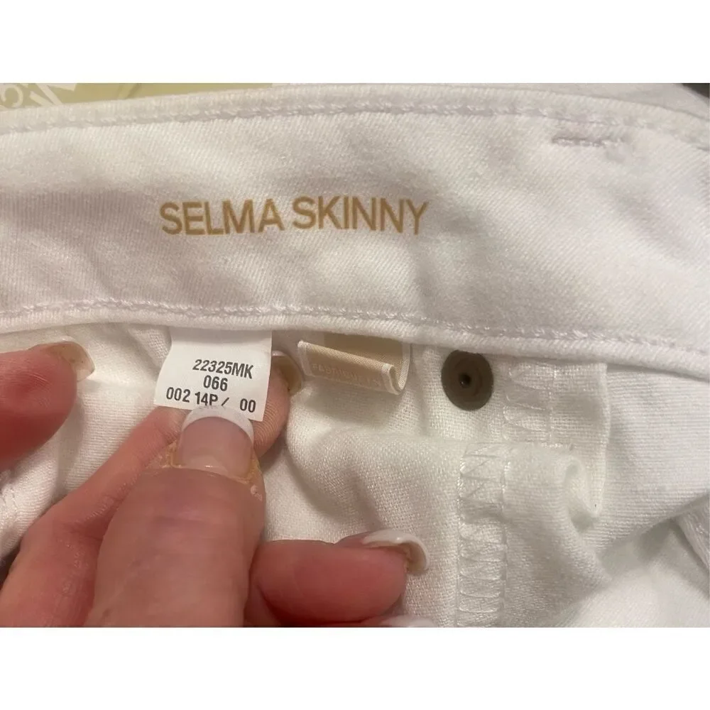 NWT Michael Kors Selma White Jeans High Rise Ankle Sz. 14P